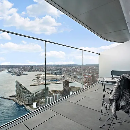 View In Denmark From 40th Floor Apartment Aarhus